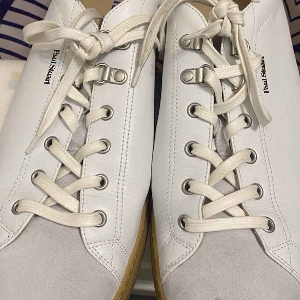 Paul Stuart White Leather Men's Shoes